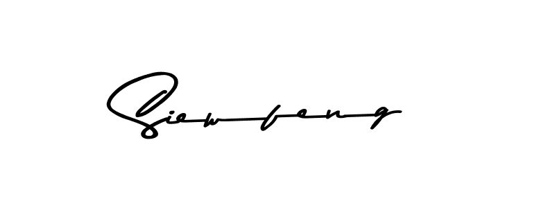 Design your own signature with our free online signature maker. With this signature software, you can create a handwritten (Asem Kandis PERSONAL USE) signature for name Siewfeng. Siewfeng signature style 9 images and pictures png