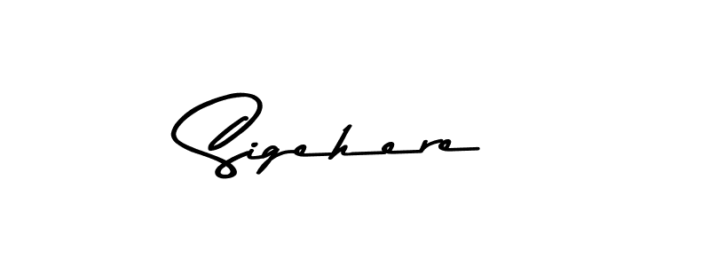Similarly Asem Kandis PERSONAL USE is the best handwritten signature design. Signature creator online .You can use it as an online autograph creator for name Sigehere. Sigehere signature style 9 images and pictures png