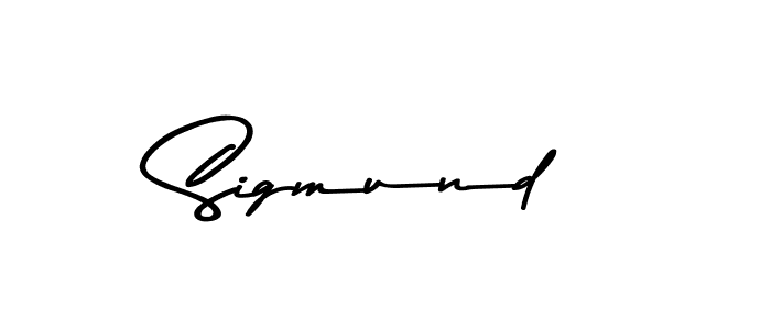 How to make Sigmund name signature. Use Asem Kandis PERSONAL USE style for creating short signs online. This is the latest handwritten sign. Sigmund signature style 9 images and pictures png