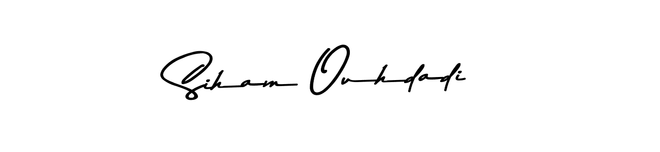 Use a signature maker to create a handwritten signature online. With this signature software, you can design (Asem Kandis PERSONAL USE) your own signature for name Siham Ouhdadi. Siham Ouhdadi signature style 9 images and pictures png