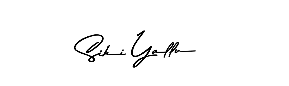 The best way (Asem Kandis PERSONAL USE) to make a short signature is to pick only two or three words in your name. The name Sihi Yallu include a total of six letters. For converting this name. Sihi Yallu signature style 9 images and pictures png