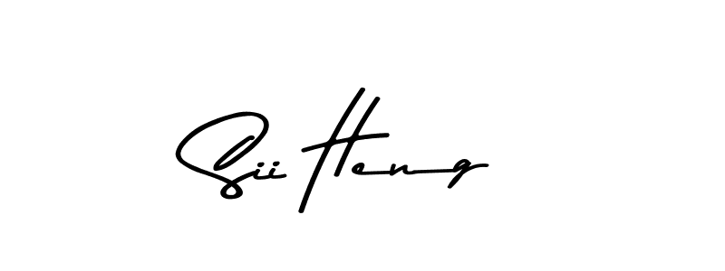 Use a signature maker to create a handwritten signature online. With this signature software, you can design (Asem Kandis PERSONAL USE) your own signature for name Sii Heng. Sii Heng signature style 9 images and pictures png