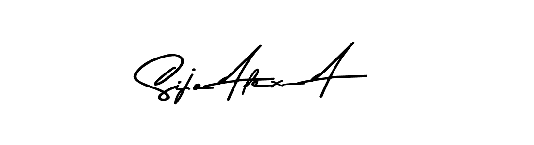 You should practise on your own different ways (Asem Kandis PERSONAL USE) to write your name (Sijo Alex A) in signature. don't let someone else do it for you. Sijo Alex A signature style 9 images and pictures png