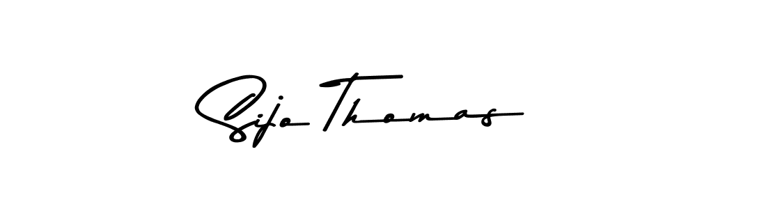 How to make Sijo Thomas name signature. Use Asem Kandis PERSONAL USE style for creating short signs online. This is the latest handwritten sign. Sijo Thomas signature style 9 images and pictures png