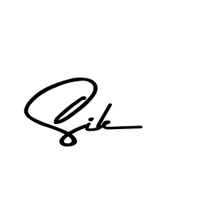 Design your own signature with our free online signature maker. With this signature software, you can create a handwritten (Asem Kandis PERSONAL USE) signature for name Sik. Sik signature style 9 images and pictures png