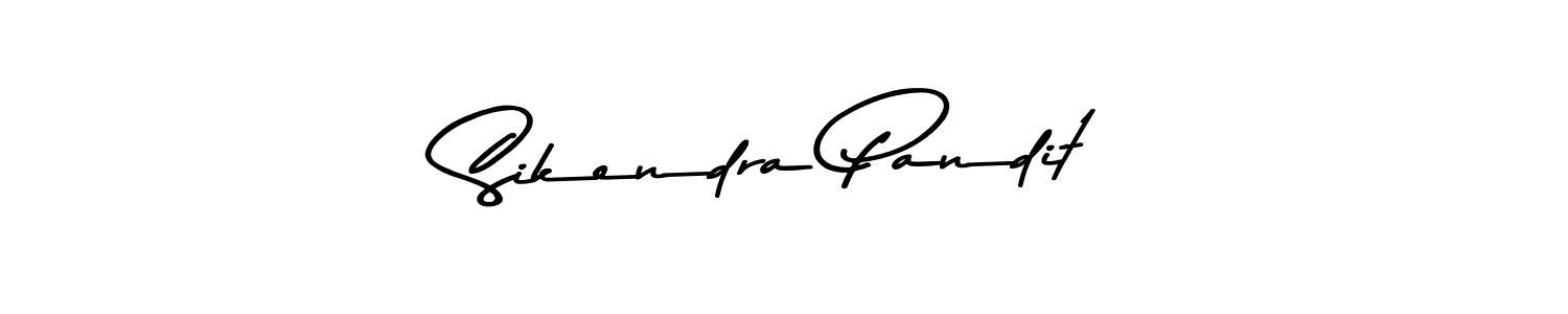 Create a beautiful signature design for name Sikendra Pandit. With this signature (Asem Kandis PERSONAL USE) fonts, you can make a handwritten signature for free. Sikendra Pandit signature style 9 images and pictures png