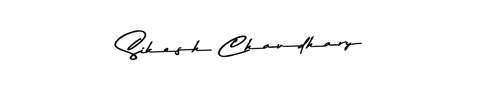 Create a beautiful signature design for name Sikesh Chaudhary. With this signature (Asem Kandis PERSONAL USE) fonts, you can make a handwritten signature for free. Sikesh Chaudhary signature style 9 images and pictures png