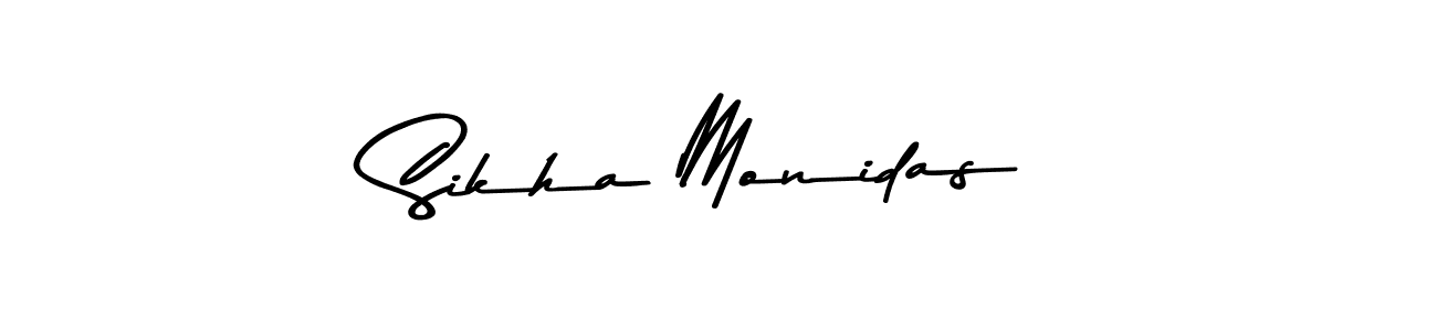 Sikha Monidas stylish signature style. Best Handwritten Sign (Asem Kandis PERSONAL USE) for my name. Handwritten Signature Collection Ideas for my name Sikha Monidas. Sikha Monidas signature style 9 images and pictures png