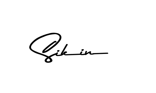 Sikin stylish signature style. Best Handwritten Sign (Asem Kandis PERSONAL USE) for my name. Handwritten Signature Collection Ideas for my name Sikin. Sikin signature style 9 images and pictures png
