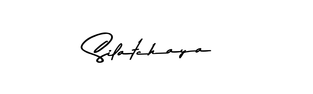 How to make Silatchaya name signature. Use Asem Kandis PERSONAL USE style for creating short signs online. This is the latest handwritten sign. Silatchaya signature style 9 images and pictures png