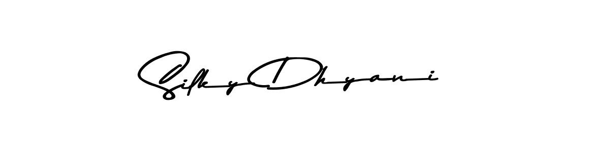 Create a beautiful signature design for name Silky Dhyani. With this signature (Asem Kandis PERSONAL USE) fonts, you can make a handwritten signature for free. Silky Dhyani signature style 9 images and pictures png
