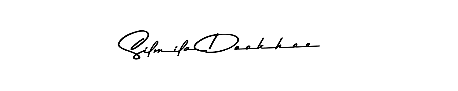 Make a beautiful signature design for name Silmila Dookhee. With this signature (Asem Kandis PERSONAL USE) style, you can create a handwritten signature for free. Silmila Dookhee signature style 9 images and pictures png