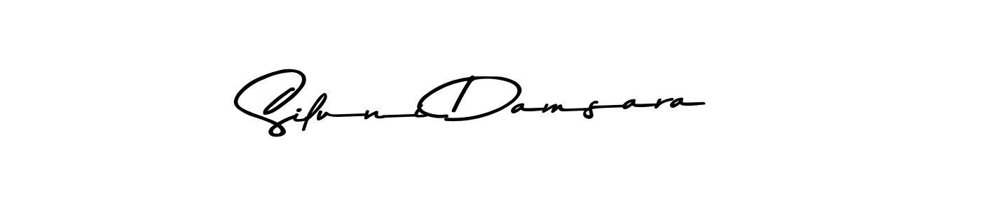 You should practise on your own different ways (Asem Kandis PERSONAL USE) to write your name (Siluni Damsara) in signature. don't let someone else do it for you. Siluni Damsara signature style 9 images and pictures png