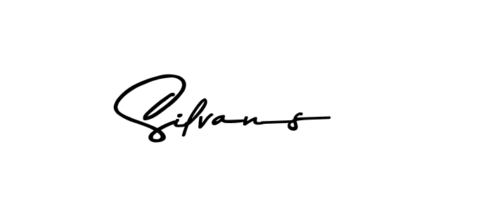 Create a beautiful signature design for name Silvans. With this signature (Asem Kandis PERSONAL USE) fonts, you can make a handwritten signature for free. Silvans signature style 9 images and pictures png