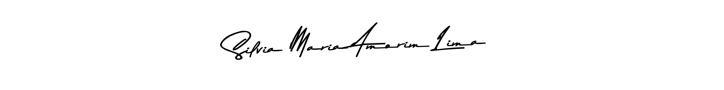 Create a beautiful signature design for name Silvia Maria Amorim Lima. With this signature (Asem Kandis PERSONAL USE) fonts, you can make a handwritten signature for free. Silvia Maria Amorim Lima signature style 9 images and pictures png