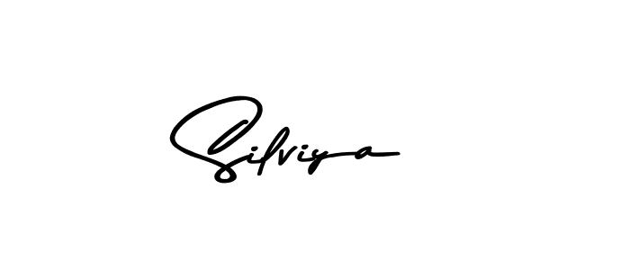 How to make Silviya name signature. Use Asem Kandis PERSONAL USE style for creating short signs online. This is the latest handwritten sign. Silviya signature style 9 images and pictures png