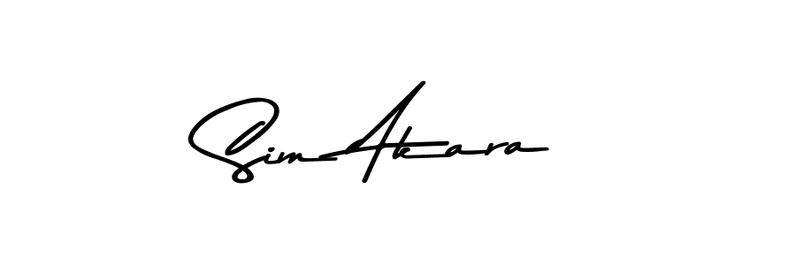 The best way (Asem Kandis PERSONAL USE) to make a short signature is to pick only two or three words in your name. The name Sim Akara include a total of six letters. For converting this name. Sim Akara signature style 9 images and pictures png