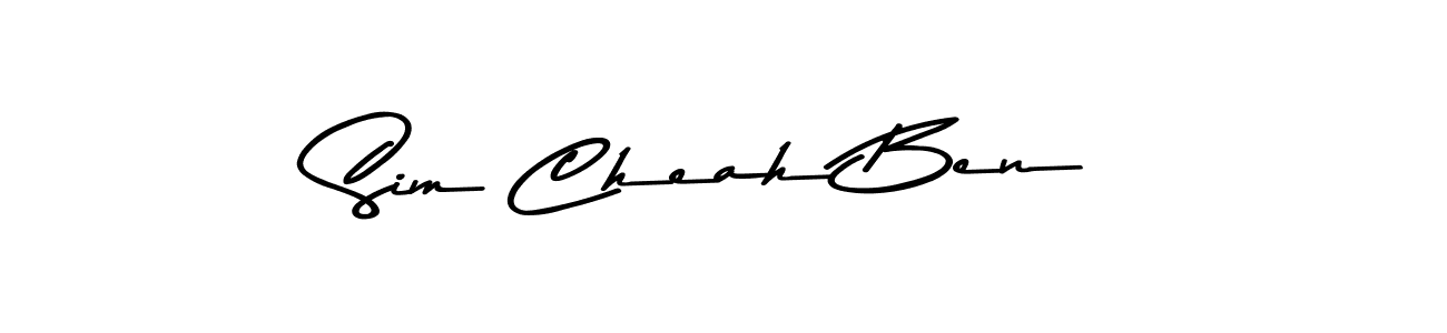 Create a beautiful signature design for name Sim Cheah Ben. With this signature (Asem Kandis PERSONAL USE) fonts, you can make a handwritten signature for free. Sim Cheah Ben signature style 9 images and pictures png