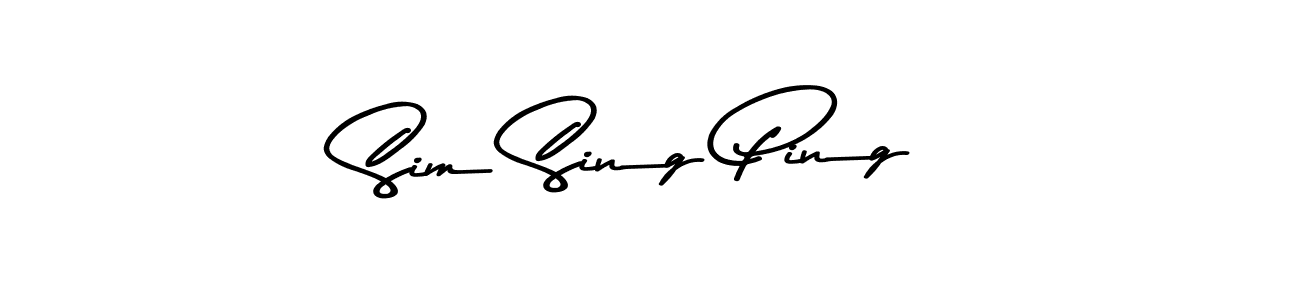 Design your own signature with our free online signature maker. With this signature software, you can create a handwritten (Asem Kandis PERSONAL USE) signature for name Sim Sing Ping. Sim Sing Ping signature style 9 images and pictures png