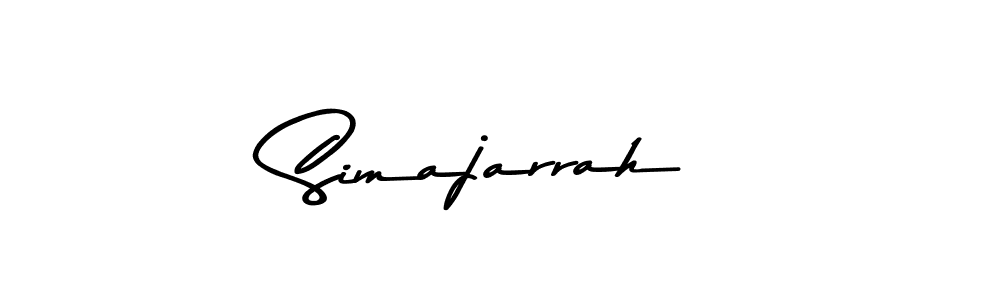 This is the best signature style for the Simajarrah name. Also you like these signature font (Asem Kandis PERSONAL USE). Mix name signature. Simajarrah signature style 9 images and pictures png