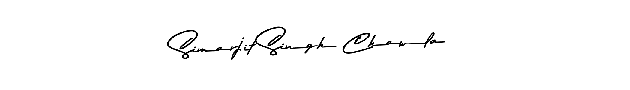 Create a beautiful signature design for name Simarjit Singh Chawla. With this signature (Asem Kandis PERSONAL USE) fonts, you can make a handwritten signature for free. Simarjit Singh Chawla signature style 9 images and pictures png