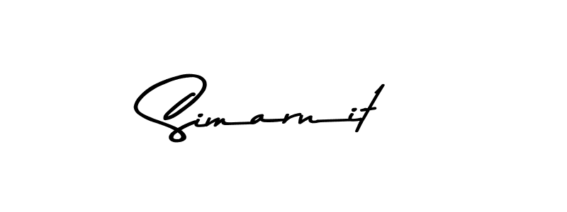 How to make Simarnit name signature. Use Asem Kandis PERSONAL USE style for creating short signs online. This is the latest handwritten sign. Simarnit signature style 9 images and pictures png