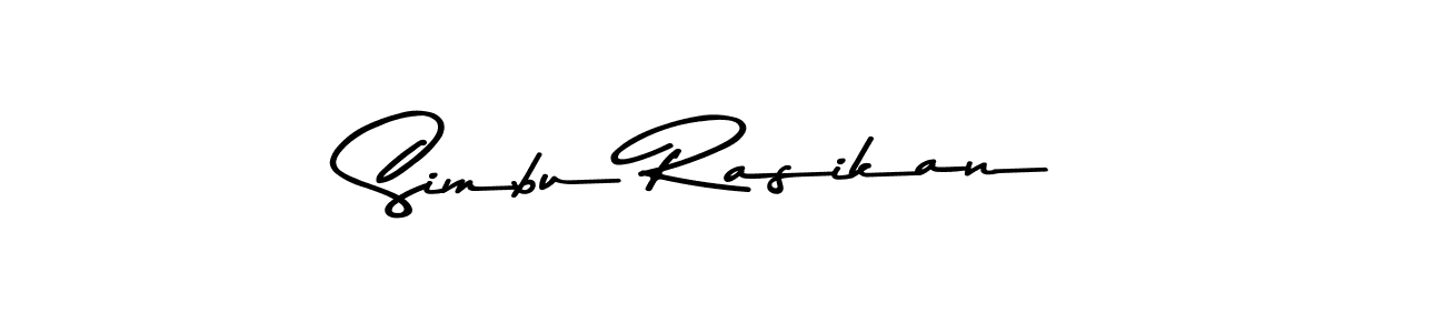 How to make Simbu Rasikan name signature. Use Asem Kandis PERSONAL USE style for creating short signs online. This is the latest handwritten sign. Simbu Rasikan signature style 9 images and pictures png