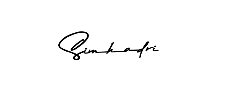 Design your own signature with our free online signature maker. With this signature software, you can create a handwritten (Asem Kandis PERSONAL USE) signature for name Simhadri. Simhadri signature style 9 images and pictures png