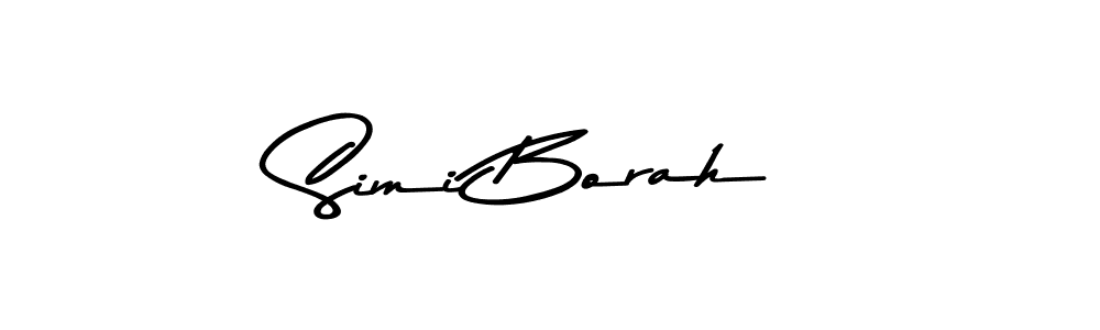 Use a signature maker to create a handwritten signature online. With this signature software, you can design (Asem Kandis PERSONAL USE) your own signature for name Simi Borah. Simi Borah signature style 9 images and pictures png