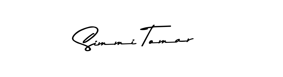 Make a beautiful signature design for name Simmi Tomar. With this signature (Asem Kandis PERSONAL USE) style, you can create a handwritten signature for free. Simmi Tomar signature style 9 images and pictures png