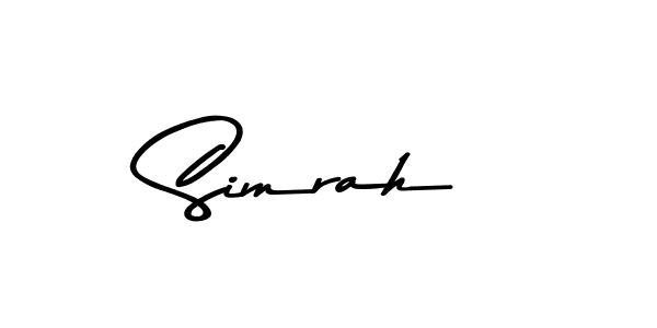 Similarly Asem Kandis PERSONAL USE is the best handwritten signature design. Signature creator online .You can use it as an online autograph creator for name Simrah. Simrah signature style 9 images and pictures png