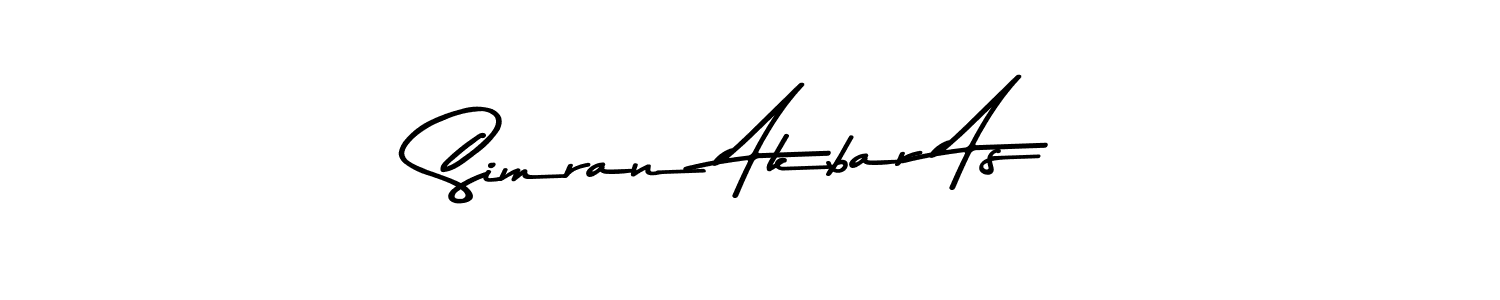 You should practise on your own different ways (Asem Kandis PERSONAL USE) to write your name (Simran Akbar As) in signature. don't let someone else do it for you. Simran Akbar As signature style 9 images and pictures png