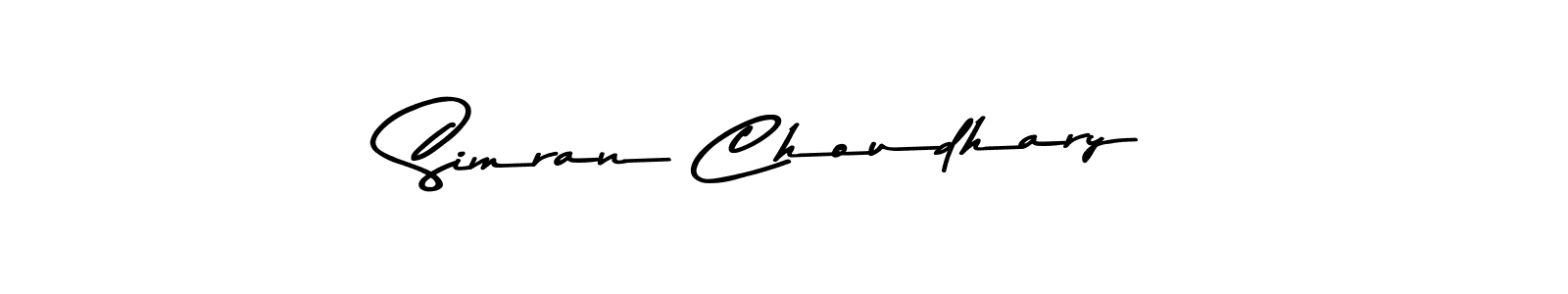 Design your own signature with our free online signature maker. With this signature software, you can create a handwritten (Asem Kandis PERSONAL USE) signature for name Simran Choudhary. Simran Choudhary signature style 9 images and pictures png