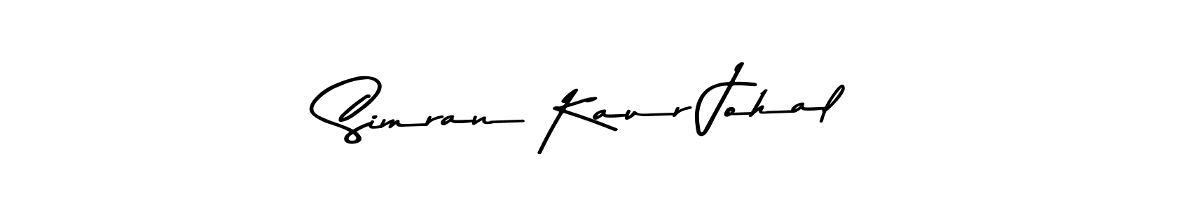 Design your own signature with our free online signature maker. With this signature software, you can create a handwritten (Asem Kandis PERSONAL USE) signature for name Simran Kaur Johal. Simran Kaur Johal signature style 9 images and pictures png