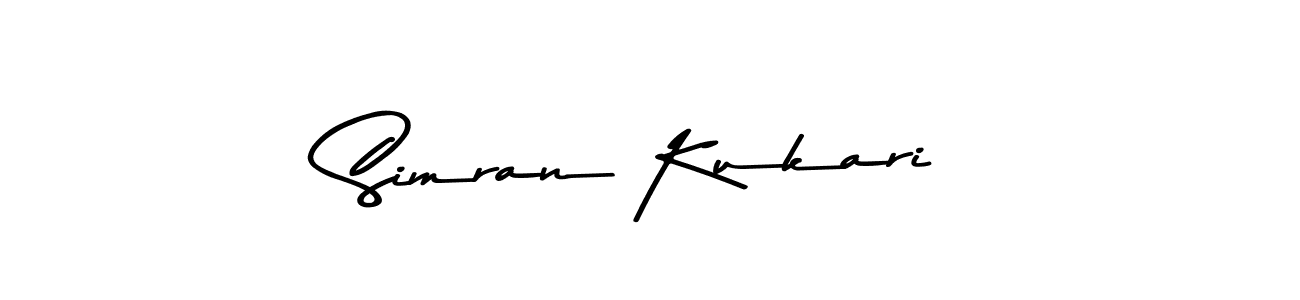 This is the best signature style for the Simran Kukari name. Also you like these signature font (Asem Kandis PERSONAL USE). Mix name signature. Simran Kukari signature style 9 images and pictures png
