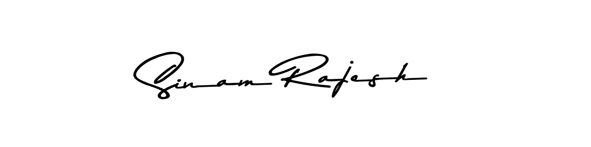 Asem Kandis PERSONAL USE is a professional signature style that is perfect for those who want to add a touch of class to their signature. It is also a great choice for those who want to make their signature more unique. Get Sinam Rajesh name to fancy signature for free. Sinam Rajesh signature style 9 images and pictures png