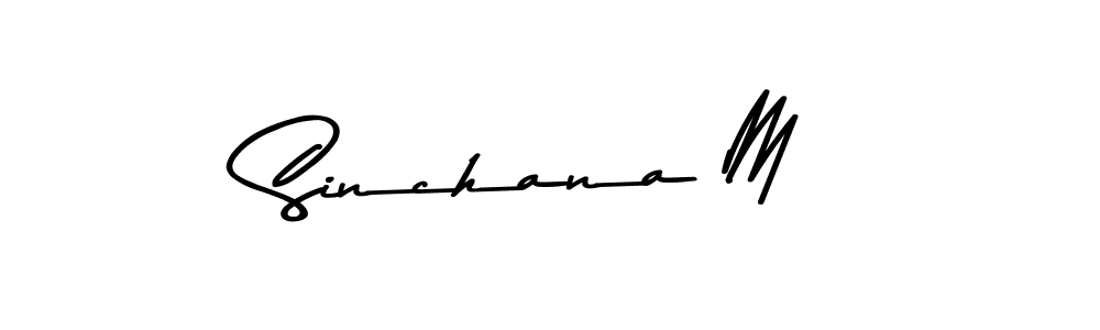 How to make Sinchana M signature? Asem Kandis PERSONAL USE is a professional autograph style. Create handwritten signature for Sinchana M name. Sinchana M signature style 9 images and pictures png