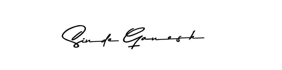 Create a beautiful signature design for name Sinde Ganesh. With this signature (Asem Kandis PERSONAL USE) fonts, you can make a handwritten signature for free. Sinde Ganesh signature style 9 images and pictures png