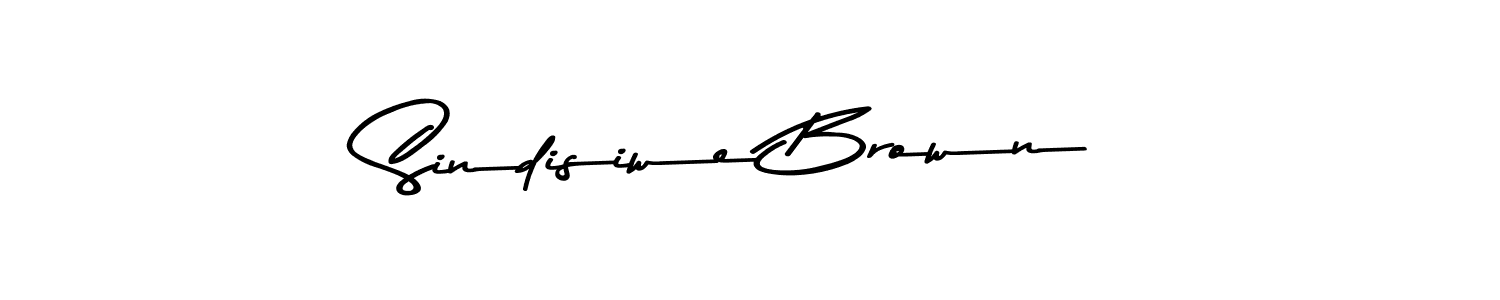 How to make Sindisiwe Brown name signature. Use Asem Kandis PERSONAL USE style for creating short signs online. This is the latest handwritten sign. Sindisiwe Brown signature style 9 images and pictures png