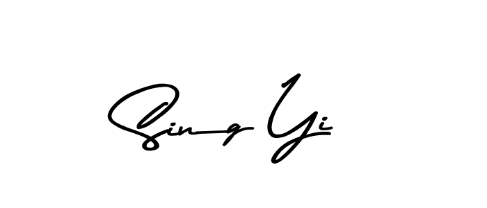 How to make Sing Yi name signature. Use Asem Kandis PERSONAL USE style for creating short signs online. This is the latest handwritten sign. Sing Yi signature style 9 images and pictures png