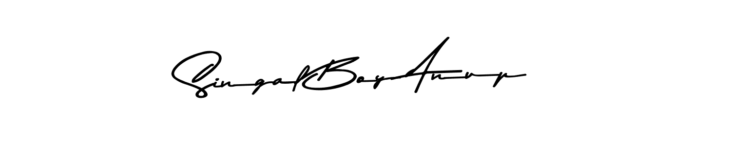 How to make Singal Boy Anup name signature. Use Asem Kandis PERSONAL USE style for creating short signs online. This is the latest handwritten sign. Singal Boy Anup signature style 9 images and pictures png