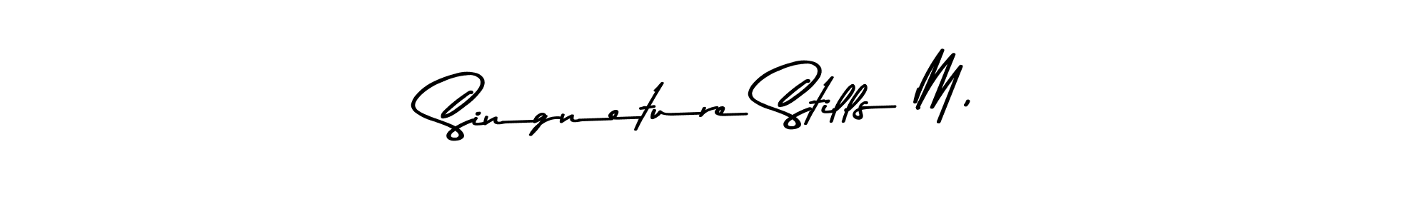 Similarly Asem Kandis PERSONAL USE is the best handwritten signature design. Signature creator online .You can use it as an online autograph creator for name Singneture Stills M,. Singneture Stills M, signature style 9 images and pictures png