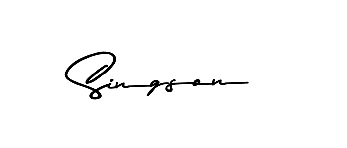 Make a beautiful signature design for name Singson. With this signature (Asem Kandis PERSONAL USE) style, you can create a handwritten signature for free. Singson signature style 9 images and pictures png