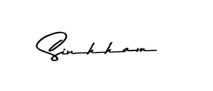 The best way (Asem Kandis PERSONAL USE) to make a short signature is to pick only two or three words in your name. The name Sinhham include a total of six letters. For converting this name. Sinhham signature style 9 images and pictures png