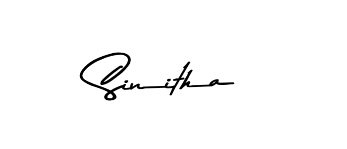 Use a signature maker to create a handwritten signature online. With this signature software, you can design (Asem Kandis PERSONAL USE) your own signature for name Sinitha. Sinitha signature style 9 images and pictures png