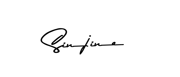 How to make Sinjine name signature. Use Asem Kandis PERSONAL USE style for creating short signs online. This is the latest handwritten sign. Sinjine signature style 9 images and pictures png