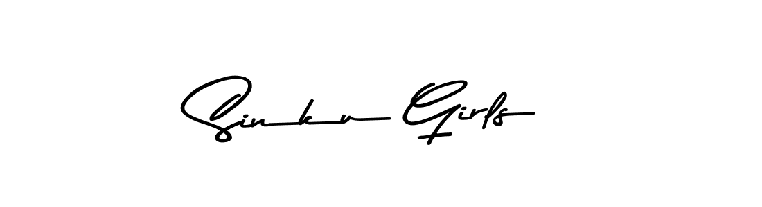 Sinku Girls stylish signature style. Best Handwritten Sign (Asem Kandis PERSONAL USE) for my name. Handwritten Signature Collection Ideas for my name Sinku Girls. Sinku Girls signature style 9 images and pictures png