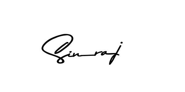 How to make Sinraj name signature. Use Asem Kandis PERSONAL USE style for creating short signs online. This is the latest handwritten sign. Sinraj signature style 9 images and pictures png