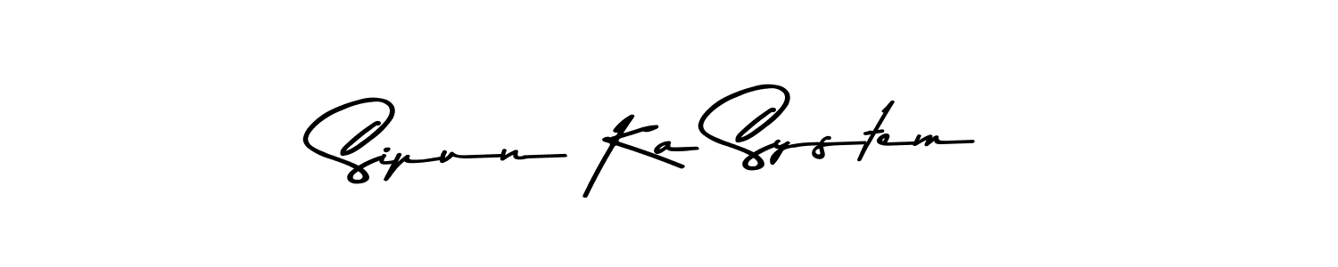 Similarly Asem Kandis PERSONAL USE is the best handwritten signature design. Signature creator online .You can use it as an online autograph creator for name Sipun Ka System. Sipun Ka System signature style 9 images and pictures png