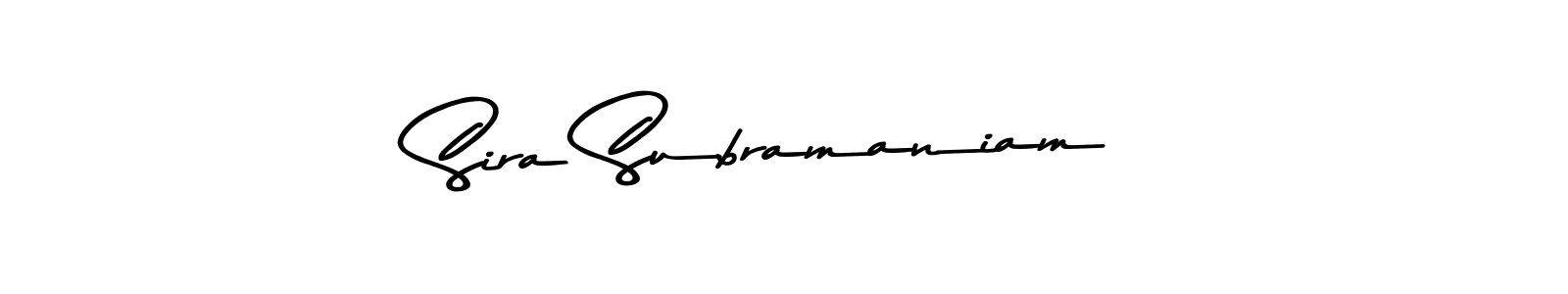 It looks lik you need a new signature style for name Sira Subramaniam. Design unique handwritten (Asem Kandis PERSONAL USE) signature with our free signature maker in just a few clicks. Sira Subramaniam signature style 9 images and pictures png